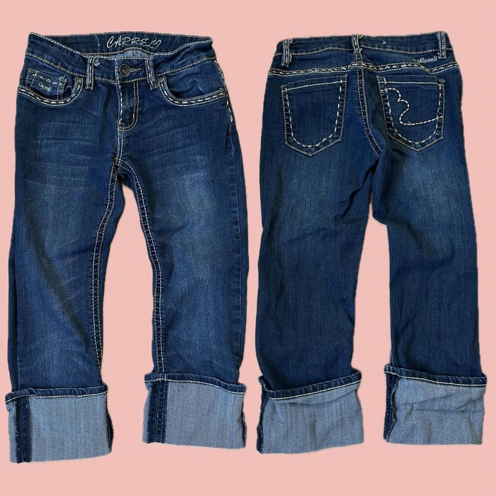 🧡 2 for 10$ Carreli Dark Wash Cuffed Denim Capris – Size 26 – Stretch